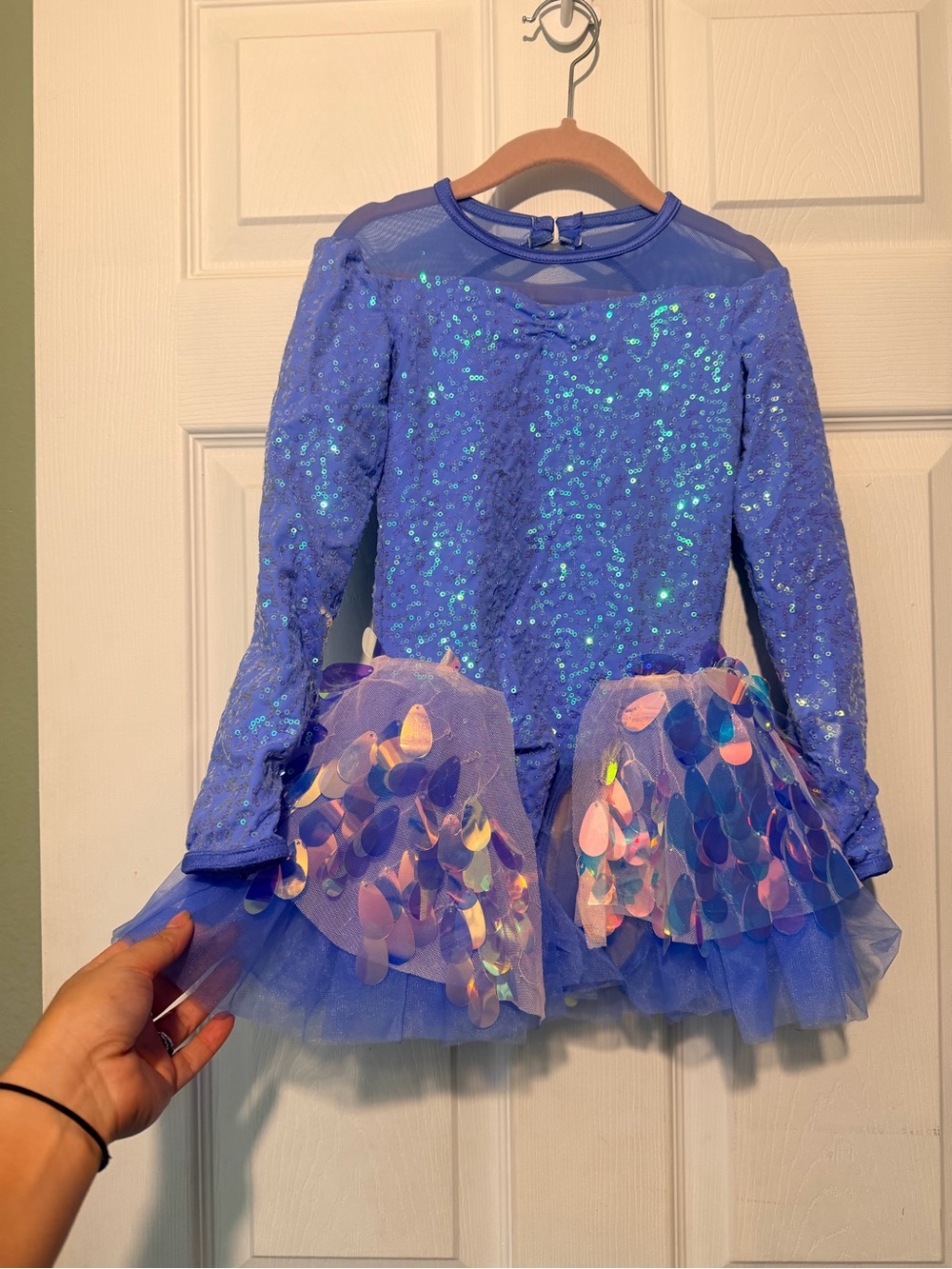 Weissman Blue Sequin Mermaid Tutu Dress for Kids